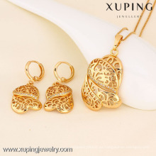 Colgante y pendiente de la moda de la joyería 61367-Xuping con el oro 18K plateado